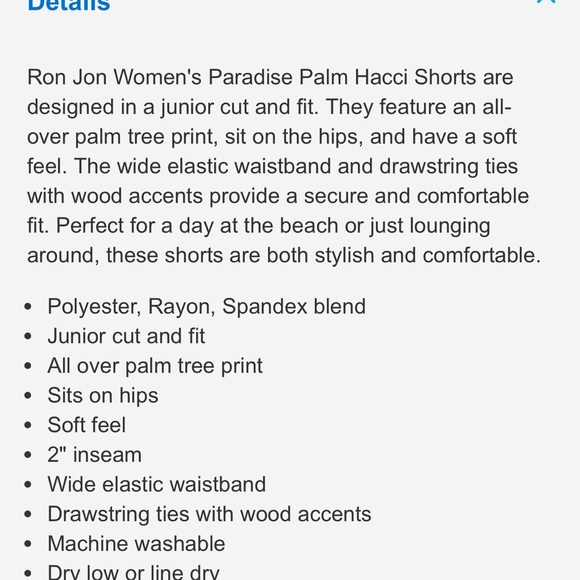 NWT Ron Jon Paradise Palm Hacci shorts xl - Picture 9 of 9